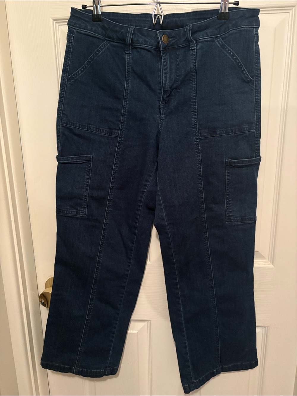 Belle by Kim Gravel Dark Blue Women's Cargo Jeans